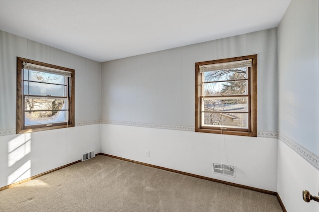 carpeted empty room featuring a healthy amount of sunlight