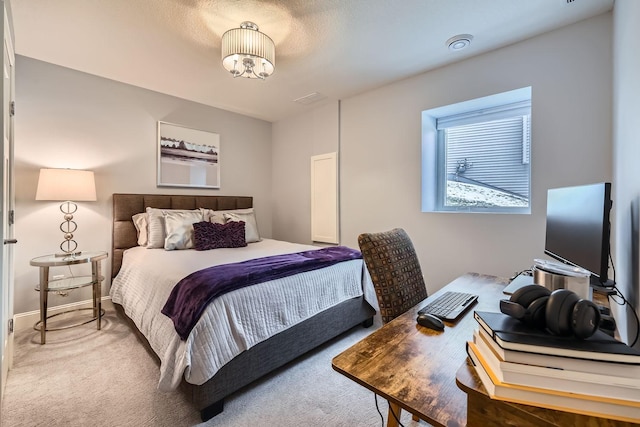 bedroom with carpet floors