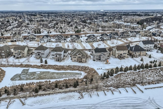 view of snowy aerial view