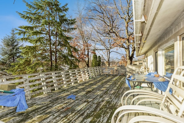 view of wooden terrace