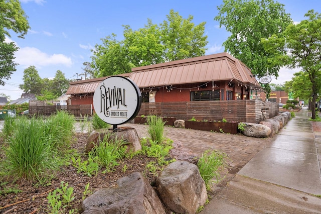 view of community sign