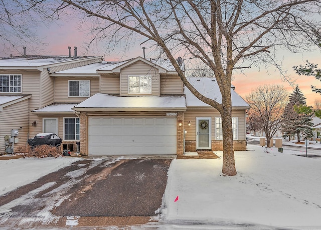 view of front of home featuring a garage