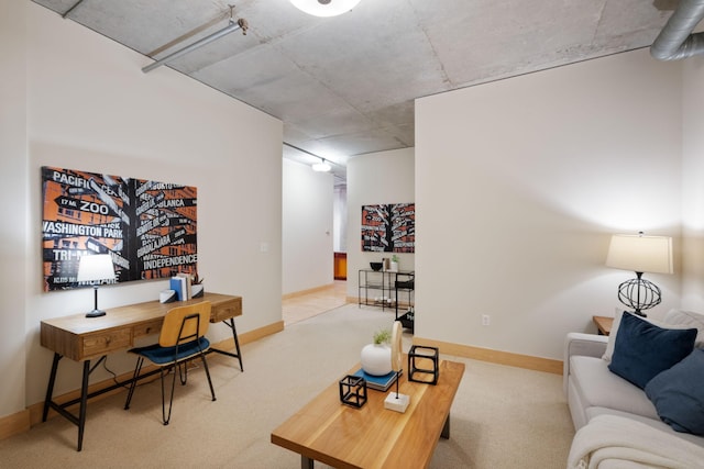 view of carpeted living room