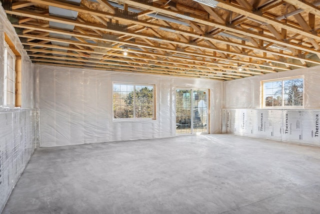 basement featuring a healthy amount of sunlight