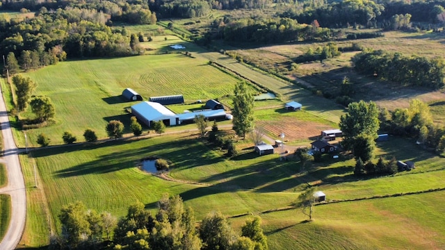 bird's eye view featuring a rural view