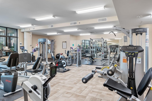 view of workout area