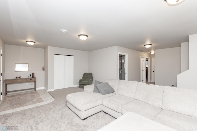 view of carpeted living room