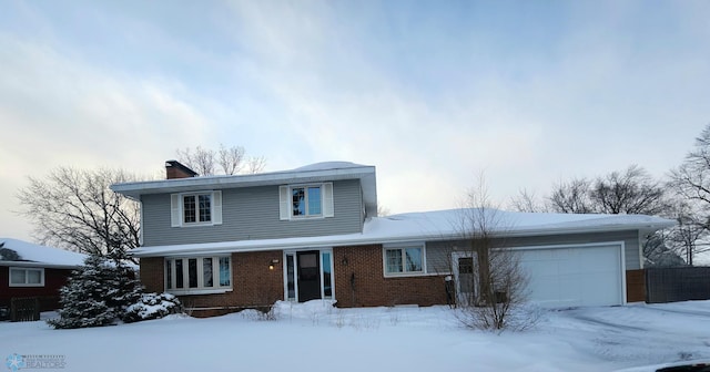 view of property featuring a garage