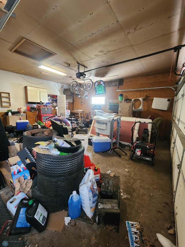 garage featuring a garage door opener