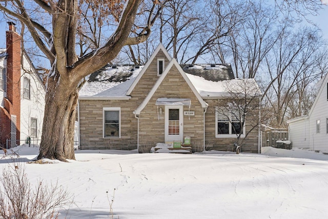 view of front of home with stone siding