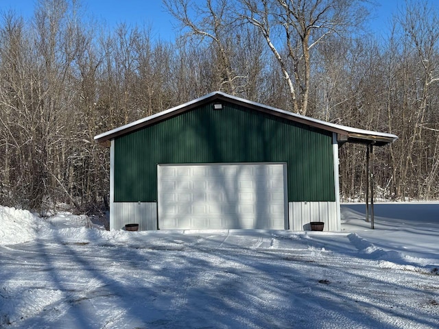 66156 County Road 132, Northome, MN 56661 - view of snow covered garage