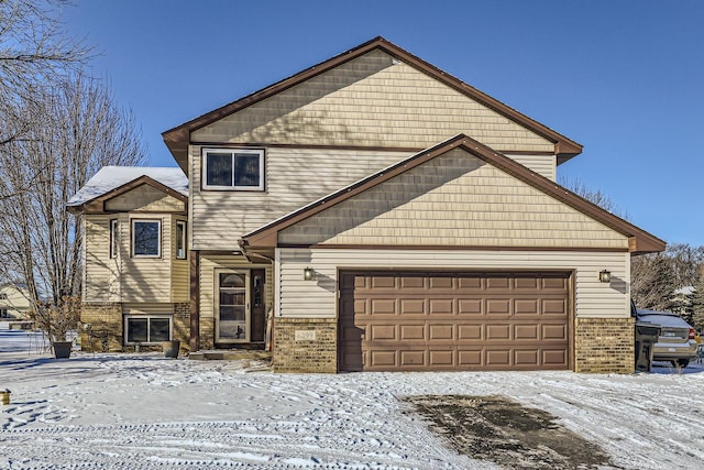 view of front facade featuring a garage