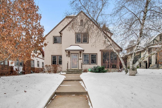 view of front of home with stucco siding