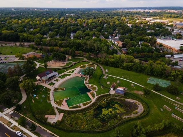 birds eye view of property