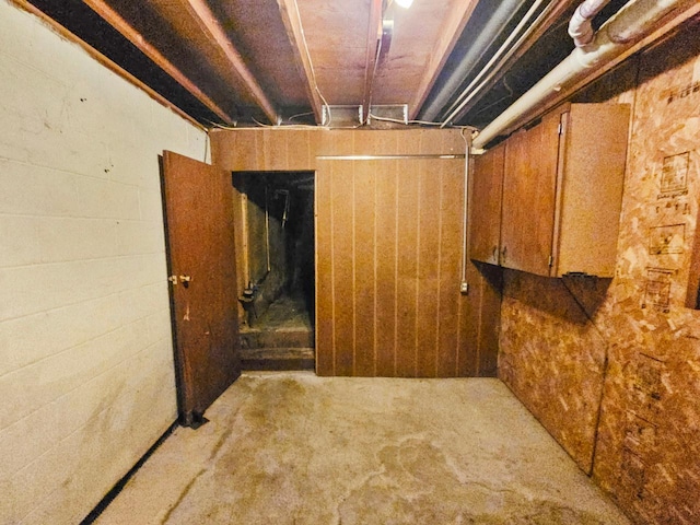 view of basement