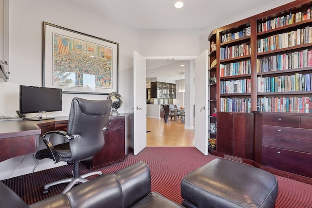 3529 Green Ridge Rd, Minnetonka, MN 55305 - home office featuring carpet and recessed lighting