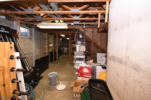 view of basement