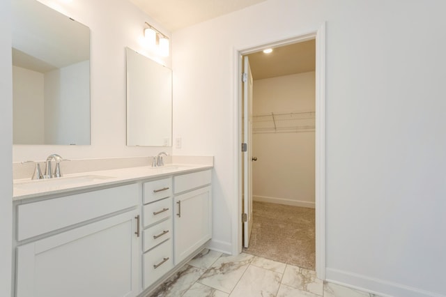 bathroom featuring vanity