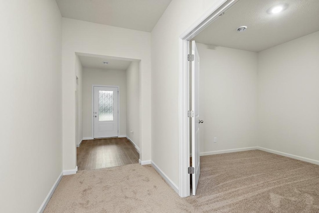 interior space featuring carpet floors