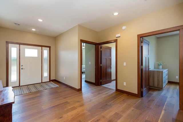 1018 Mahoe Way, Mankato, MN 56001 - foyer entrance with light wood finished floors and recessed lighting