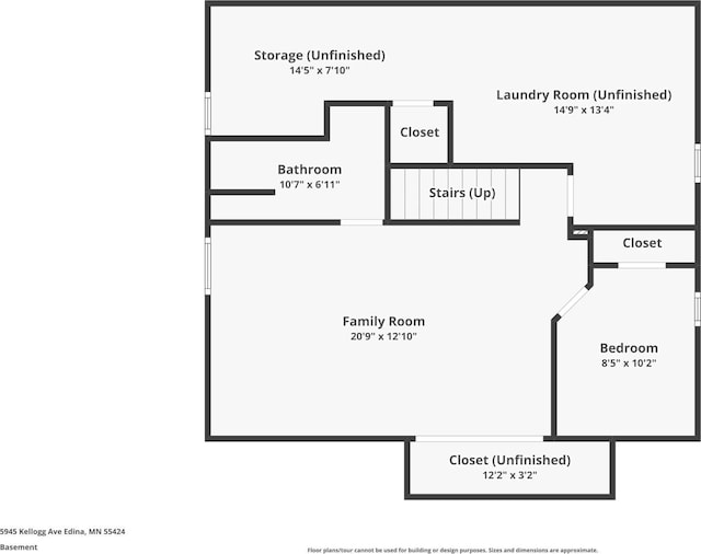 5945 Kellogg Ave, Edina, MN 55424 - floor plan / room layout
