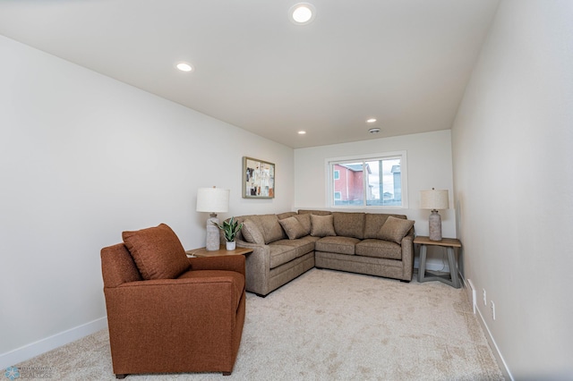 view of carpeted living room