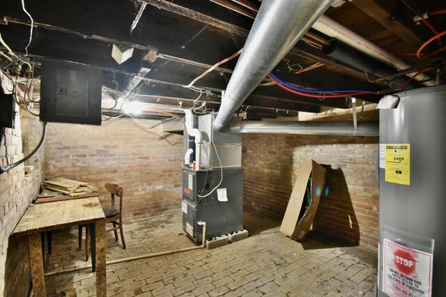 303 Alexandria St NW, Evansville, MN 56326 - utilities with electric water heater, electric panel, and heating unit