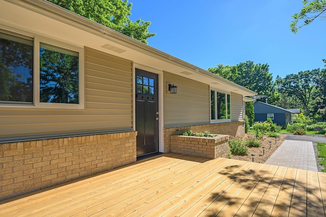 view of wooden deck