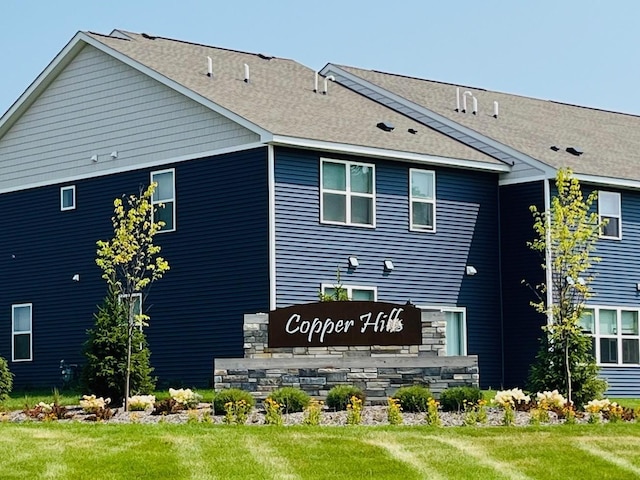 view of community sign