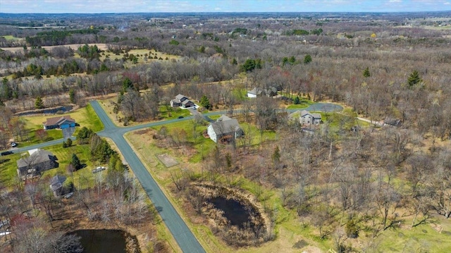 24455 Crocus St NW, Saint Francis, MN 55070 - aerial view featuring a view of trees and a water view