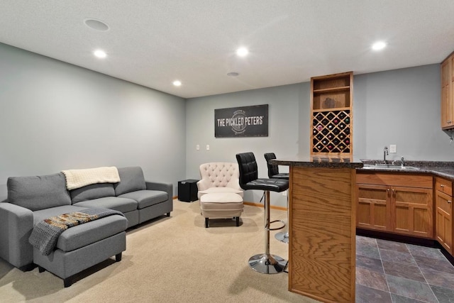 interior space featuring wet bar