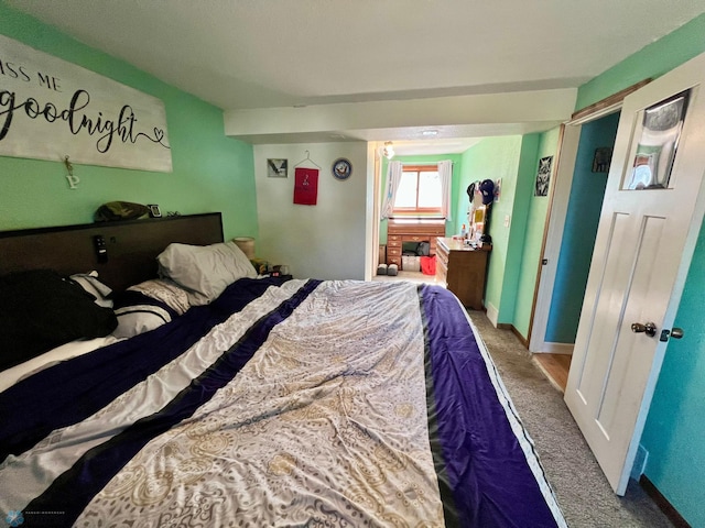 view of carpeted bedroom