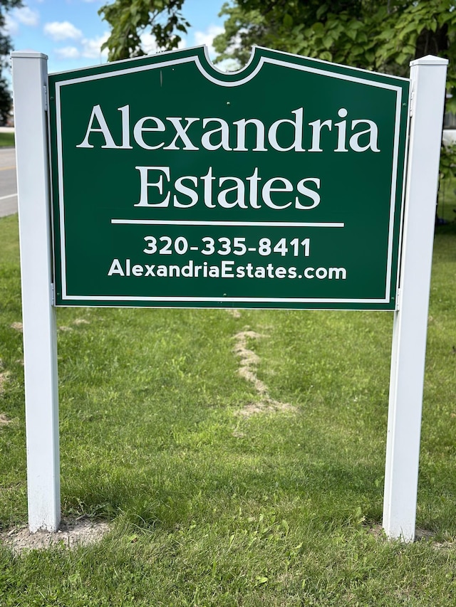 view of community sign