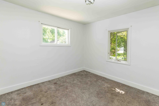 view of carpeted empty room