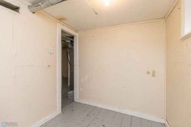 unfurnished room featuring light wood-type flooring