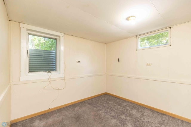 unfurnished room with carpet floors