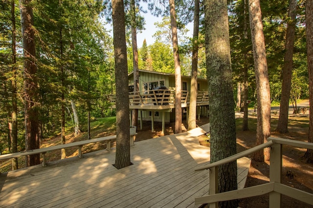 view of wooden deck