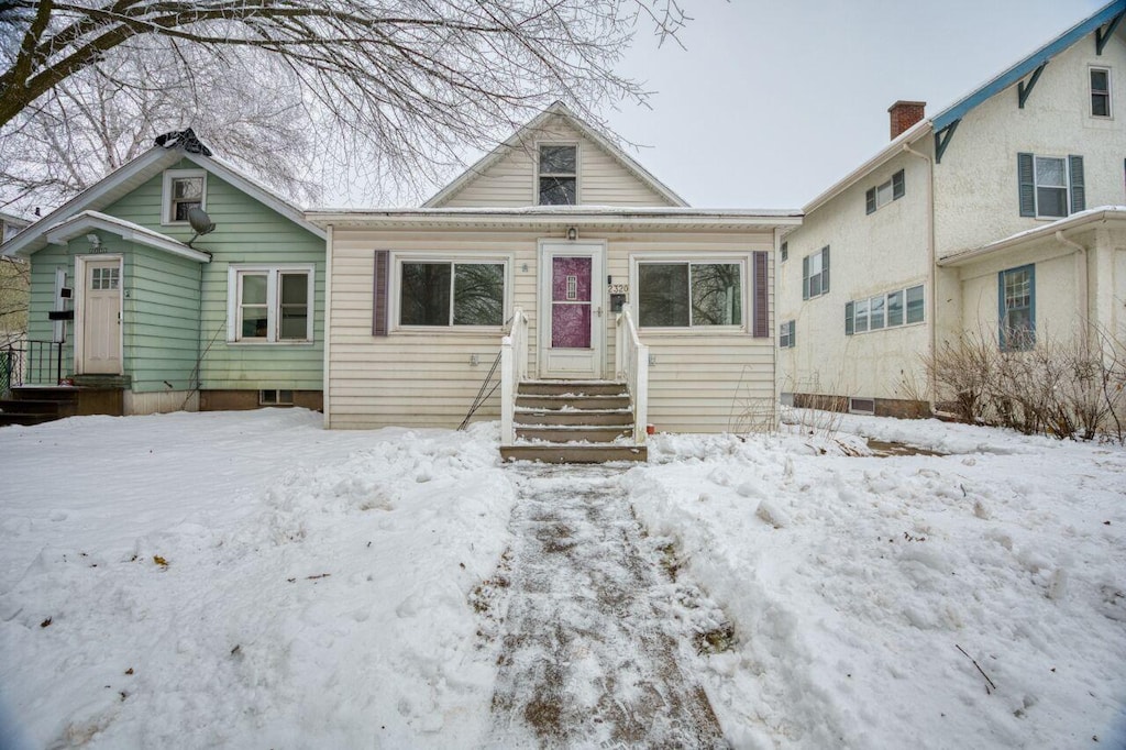 view of bungalow-style home