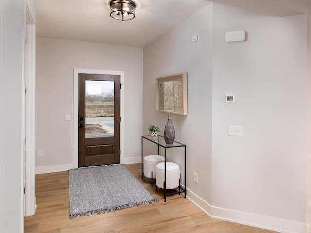 foyer featuring light hardwood / wood-style flooring