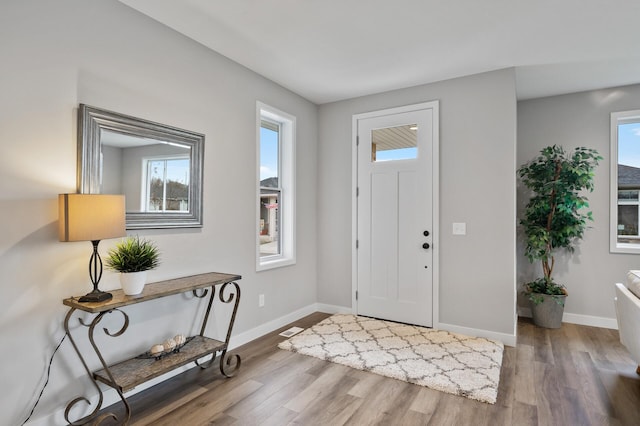 entrance foyer featuring hardwood / wood-style floors