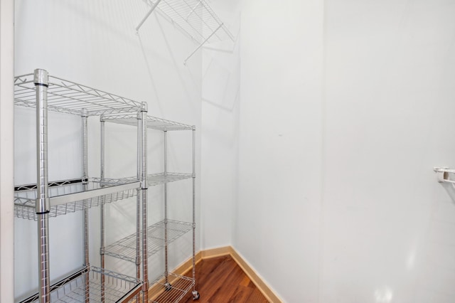 spacious closet featuring wood finished floors