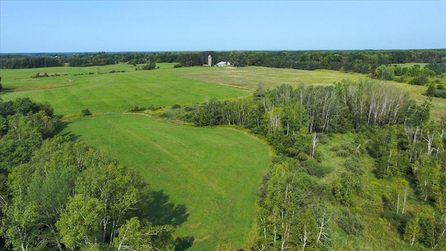 bird's eye view featuring a rural view