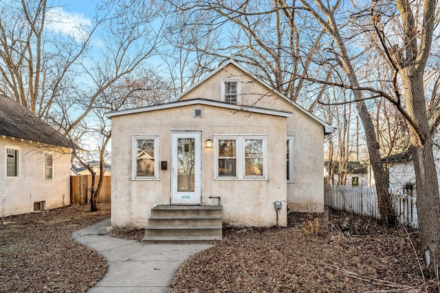 view of bungalow-style home