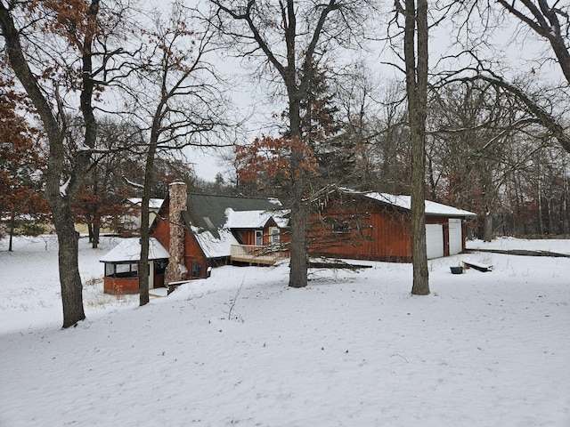 view of snowy yard