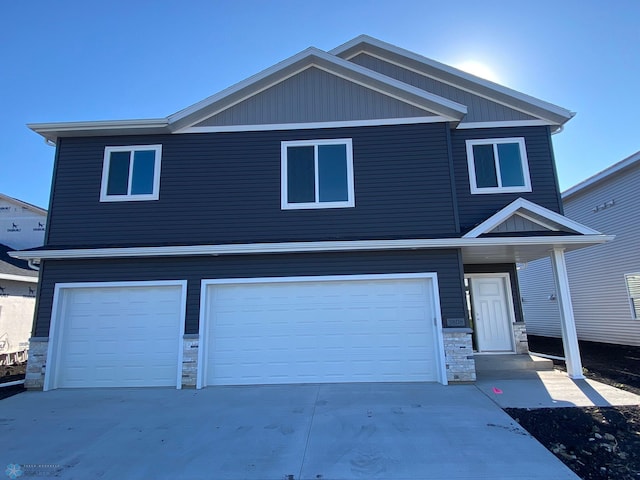 view of front of home featuring a garage