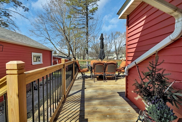 view of wooden terrace