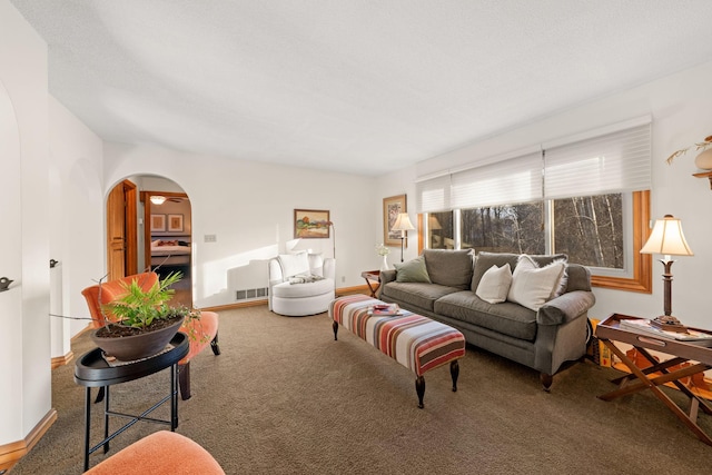 view of carpeted living room