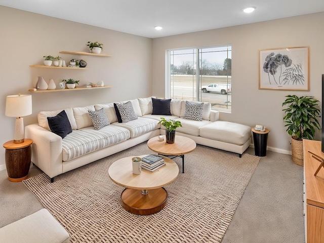 view of carpeted living room