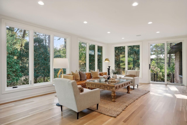 sunroom featuring a wealth of natural light