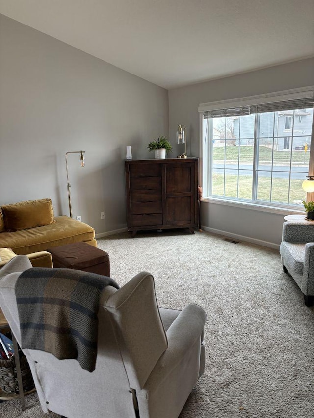 view of carpeted living room